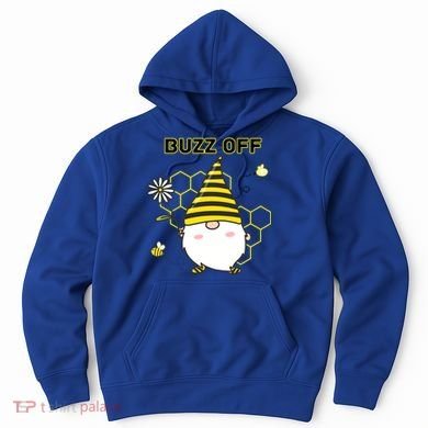 Buzz Off Bumblebee Honeycomb Gnome Flower Go Away Funny Gift Hoodie