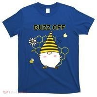 Buzz Off Bumblebee Honeycomb Gnome Flower Go Away Funny Gift T-Shirt thumb 0