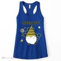 Buzz Off Bumblebee Honeycomb Gnome Flower Go Away Funny Gift Women's Tank Top thumb 0