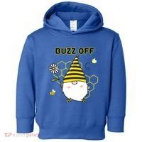 Buzz Off Bumblebee Honeycomb Gnome Flower Go Away Funny Gift Toddler Hoodie thumb 0