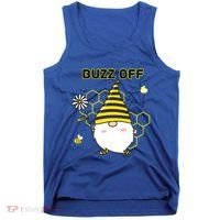 Buzz Off Bumblebee Honeycomb Gnome Flower Go Away Funny Gift Tank Top thumb 0