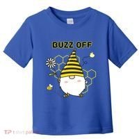 Buzz Off Bumblebee Honeycomb Gnome Flower Go Away Funny Gift Toddler T-Shirt thumb 0