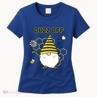 Buzz Off Bumblebee Honeycomb Gnome Flower Go Away Funny Gift Women's T-Shirt thumb 0
