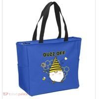 Buzz Off Bumblebee Honeycomb Gnome Flower Go Away Funny Gift Tote Bag thumb 2