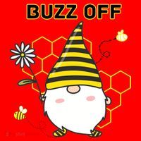 Buzz Off Bumblebee Honeycomb Gnome Flower Go Away Funny Gift Santa Hat thumb 1