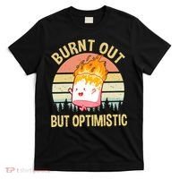 Burnt Out But Optimistic Retro Vintage Sunset T-Shirt thumb 0