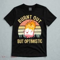 Burnt Out But Optimistic Retro Vintage Sunset T-Shirt thumb 5