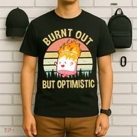 Burnt Out But Optimistic Retro Vintage Sunset T-Shirt thumb 6