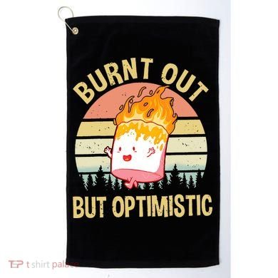 Burnt Out But Optimistic Retro Vintage Sunset Golf Towel