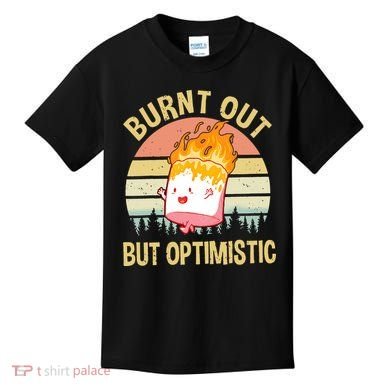 Burnt Out But Optimistic Retro Vintage Sunset Kids T-Shirt