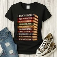 Books Of Black History Women's T-Shirt thumb 3