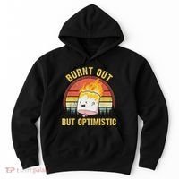 Burnt Out But Optimistic Cute Marshmallow For Camping Hoodie thumb 0
