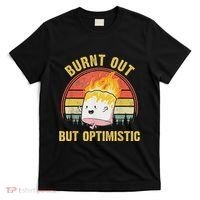 Burnt Out But Optimistic Cute Marshmallow For Camping T-Shirt thumb 0