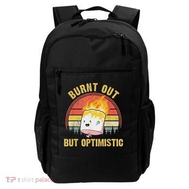 Burnt Out But Optimistic Cute Marshmallow For Camping Backpack