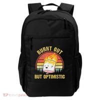 Burnt Out But Optimistic Cute Marshmallow For Camping Backpack thumb 0