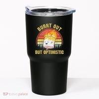 Burnt Out But Optimistic Cute Marshmallow For Camping Tumbler thumb 0