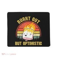 Burnt Out But Optimistic Cute Marshmallow For Camping Mousepad thumb 0