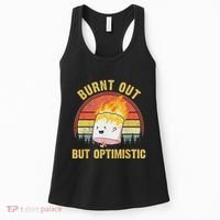 Burnt Out But Optimistic Cute Marshmallow For Camping Women's Tank Top thumb 0
