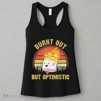 Burnt Out But Optimistic Cute Marshmallow For Camping Women's Tank Top thumb 3