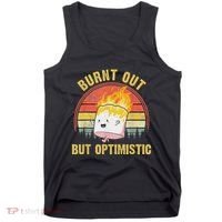 Burnt Out But Optimistic Cute Marshmallow For Camping Tank Top thumb 0
