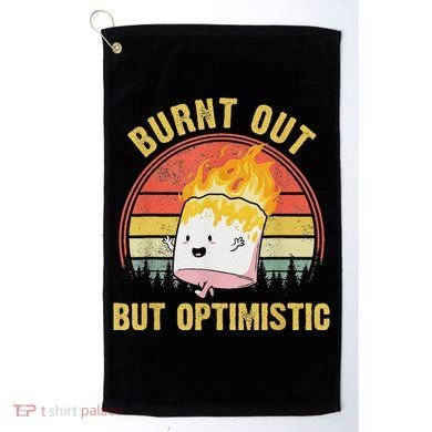 Burnt Out But Optimistic Cute Marshmallow For Camping Golf Towel