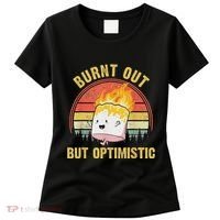 Burnt Out But Optimistic Cute Marshmallow For Camping Women's T-Shirt thumb 0