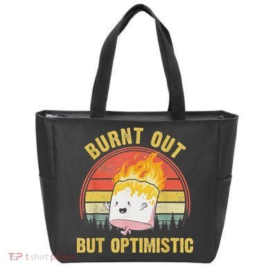 Burnt Out But Optimistic Cute Marshmallow For Camping Tote Bag