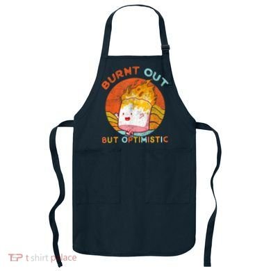 Burnt Out But Optimistic Retro Vintage Sunset Apron