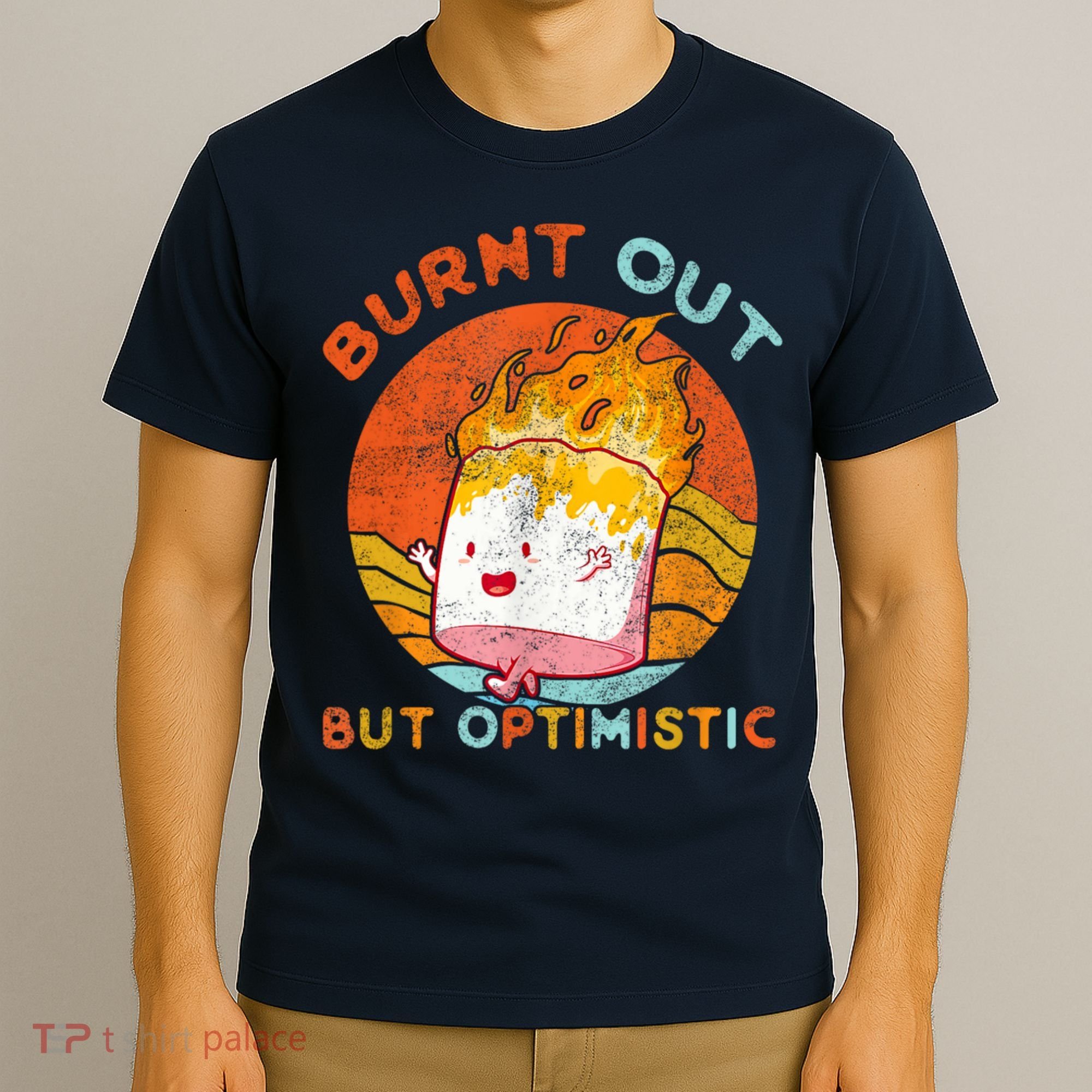 Burnt Out But Optimistic Retro Vintage Sunset T-Shirt