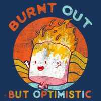 Burnt Out But Optimistic Retro Vintage Sunset T-Shirt thumb 7