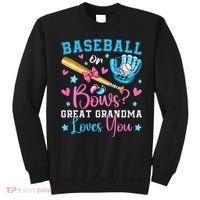Baseball or Bows Great Grandma Loves You Cute Gender Reveal Sweatshirt thumb 0
