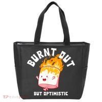 Burnt Out But Optimistics Funny Saying Humor Quote Tote Bag thumb 0