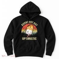 Burnt Out But Optimistic Funny Marshmallow For Camping Retro Hoodie thumb 0
