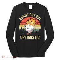 Burnt Out But Optimistic Funny Marshmallow For Camping Retro Long Sleeve Shirt thumb 0