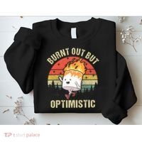 Burnt Out But Optimistic Funny Marshmallow For Camping Retro Sweatshirt thumb 2