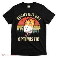 Burnt Out But Optimistic Funny Marshmallow For Camping Retro T-Shirt thumb 0
