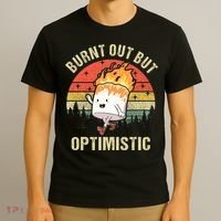 Burnt Out But Optimistic Funny Marshmallow For Camping Retro T-Shirt thumb 3