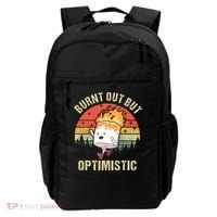 Burnt Out But Optimistic Funny Marshmallow For Camping Retro Backpack thumb 0