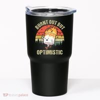 Burnt Out But Optimistic Funny Marshmallow For Camping Retro Tumbler thumb 0
