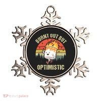 Burnt Out But Optimistic Funny Marshmallow For Camping Retro Ornament thumb 0