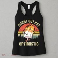 Burnt Out But Optimistic Funny Marshmallow For Camping Retro Women's Tank Top thumb 3