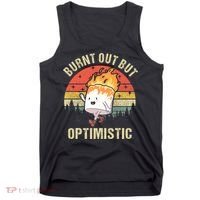 Burnt Out But Optimistic Funny Marshmallow For Camping Retro Tank Top thumb 0