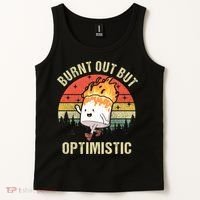 Burnt Out But Optimistic Funny Marshmallow For Camping Retro Tank Top thumb 2