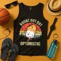 Burnt Out But Optimistic Funny Marshmallow For Camping Retro Tank Top thumb 4