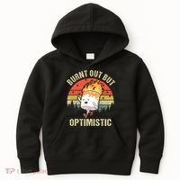 Burnt Out But Optimistic Funny Marshmallow For Camping Retro Kids Hoodie thumb 0