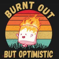 Burnt Out But Optimistic Funny Marshmallow Backpack thumb 2