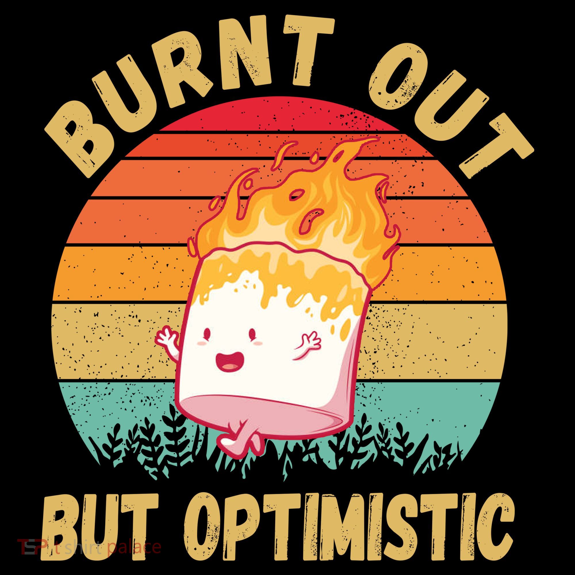Burnt Out But Optimistic Funny Marshmallow Toddler Hoodie