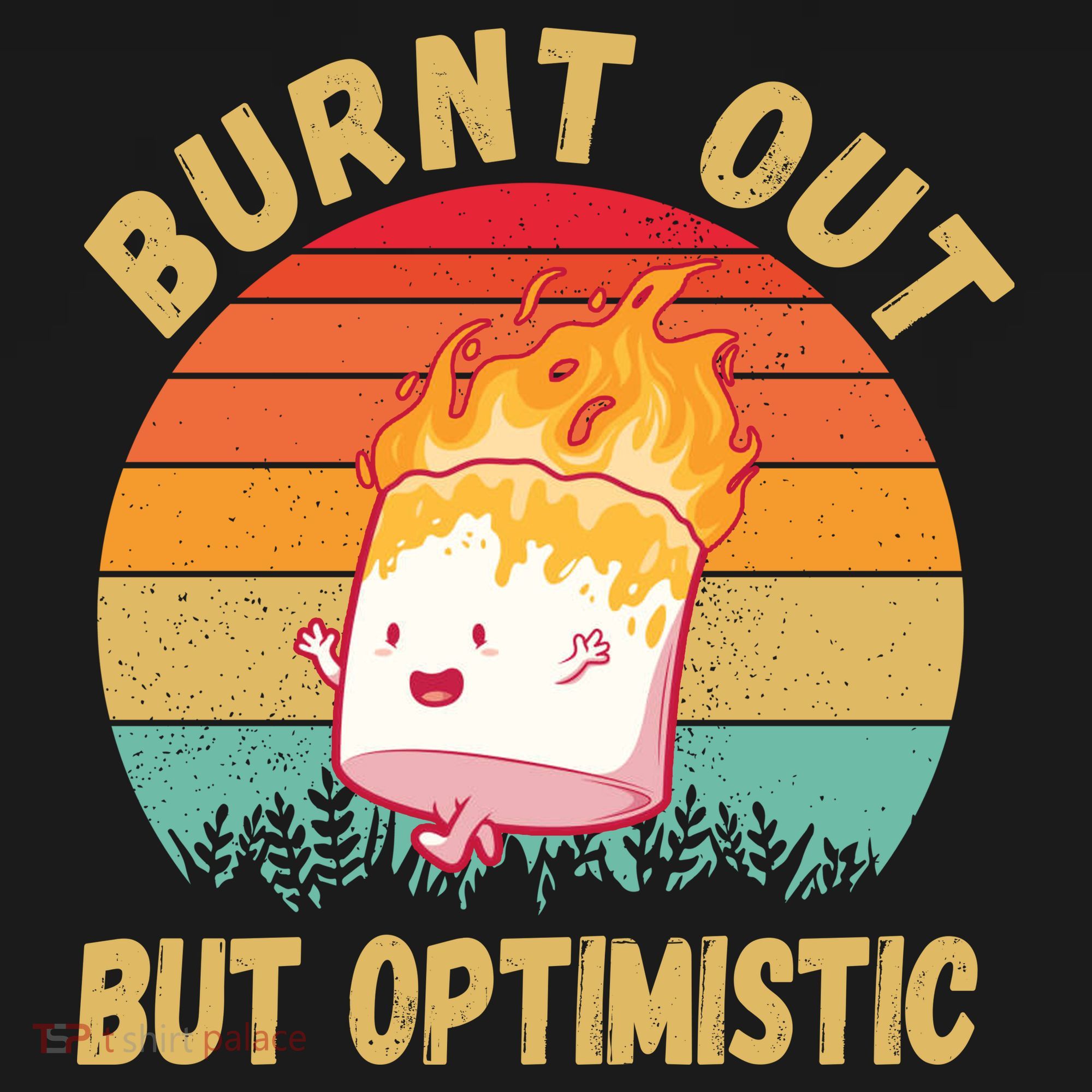 Burnt Out But Optimistic Funny Marshmallow Tote Bag