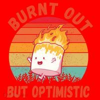 Burnt Out But Optimistic Funny Marshmallow Santa Hat thumb 1