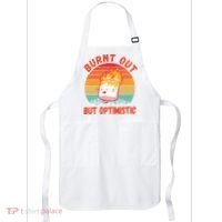 Burnt Out But Optimistic Funny Marshmallow Apron thumb 0